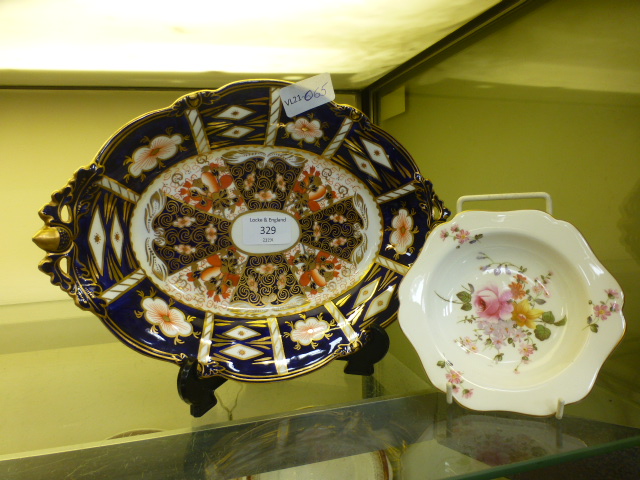 A Royal Crown Derby Imari pattern dish together with a small Royal Crown Derby dish