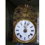 A 19th century French comtoise clock A/F
