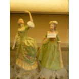 A Franklin Porcelain figure Sophia together Marie Antoinette (A/F)