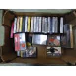 An assortment of cassettes to include Fleetwood Mac and Michael Jackson