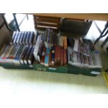 Three trays of books,