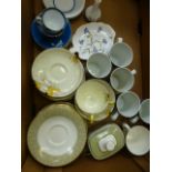 A tray containing ceramics to include Royal Doulton, Royal Worcester etc.