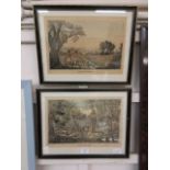 A pair of framed and glazed partridge and pheasant shooting prints