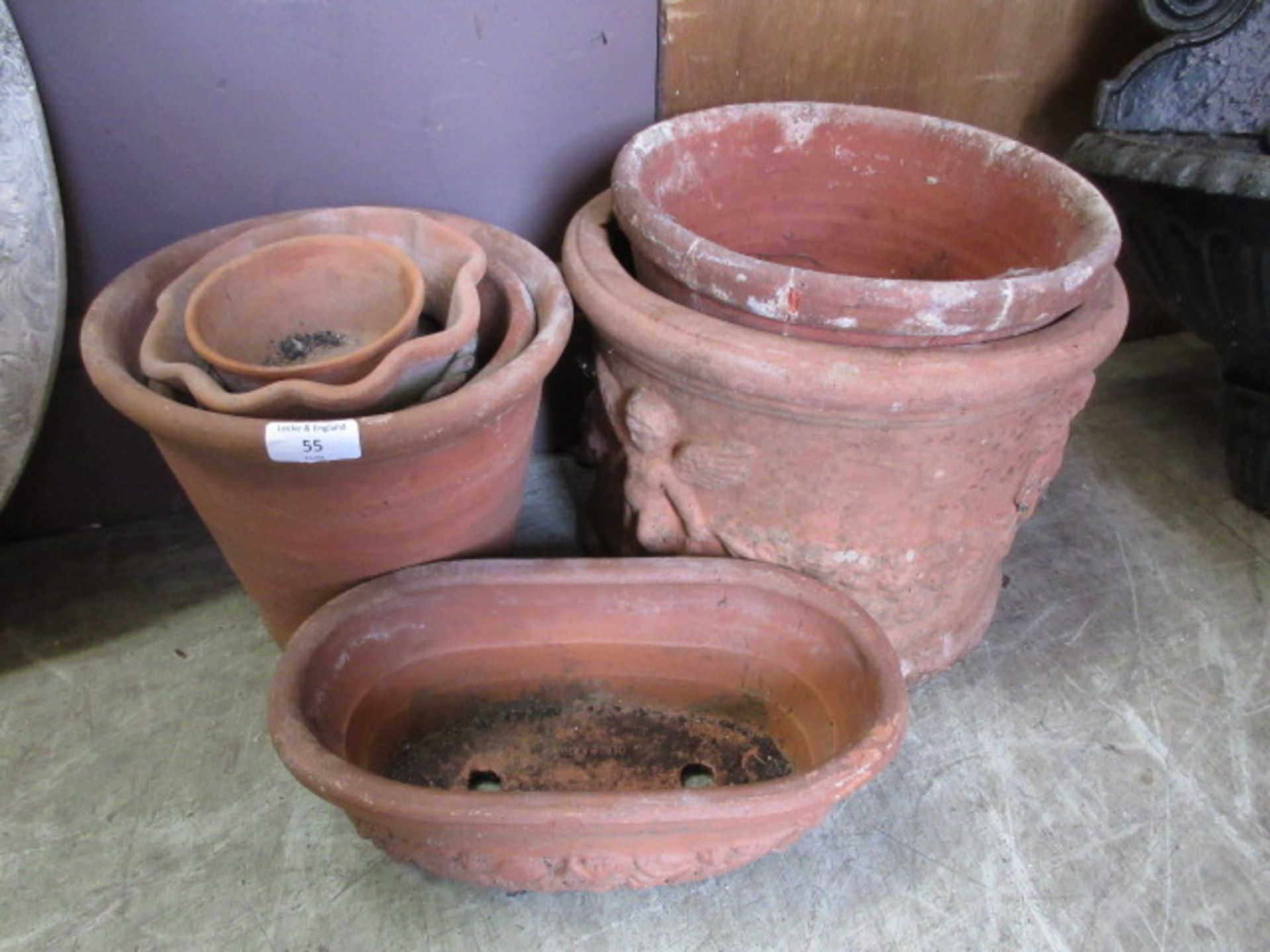 A selection of terracotta pots