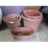 A selection of terracotta pots