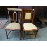 Two early 20th century bedroom chairs