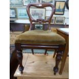 A Victorian mahogany balloon back chair