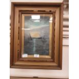 A gilt framed and glazed oil painting 'Sunset on the Nile' dated 1918