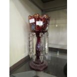 An early 20th century red glass lustre