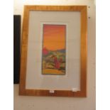 A framed and glazed limited edition print signed in pencil 278/395