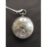 A 19th century white metal open faced pocket watch,