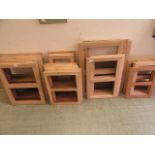 A large quantity of pine pictures frames