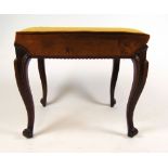 A 19th century rosewood stool,