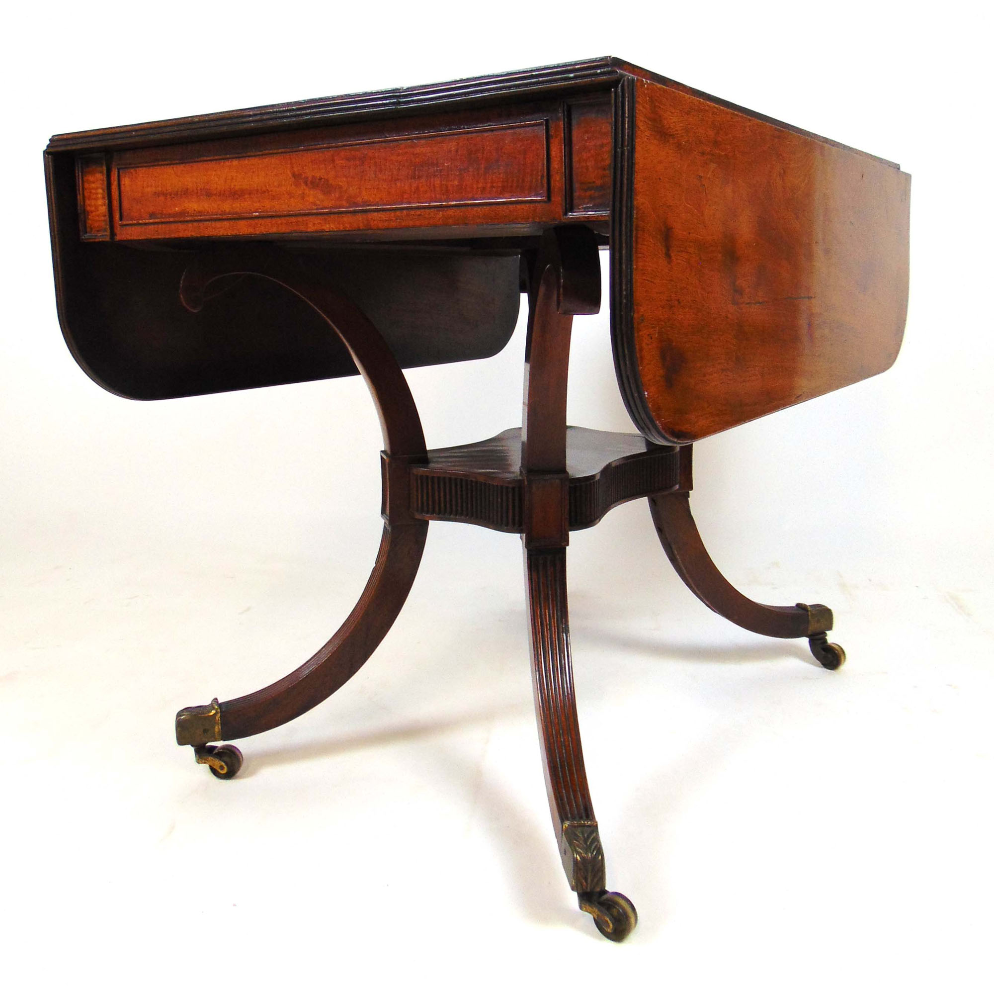 A late 19th century mahogany pembroke table,