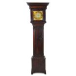 A mid 18th century oak long case clock,