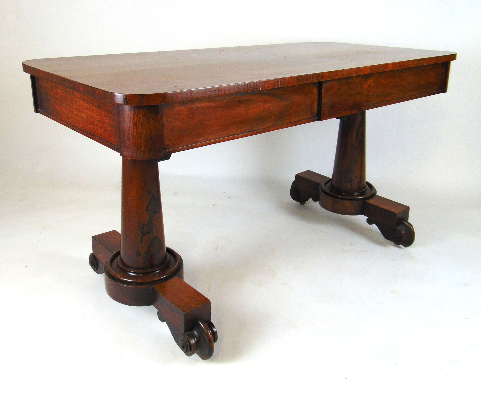 A 19th century rosewood library table, - Image 2 of 8