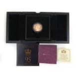 A 2021 Her Majesty The Queen's 95th Birthday 22ct gold proof 50p with box and COA