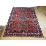 A handwoven Iranian rug,