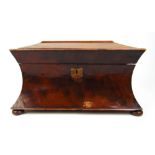 A Victorian mahogany tea caddy,