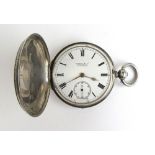 A George V silver full hunter fusee pocket watch by B. Stein & Co. of Edinburgh.