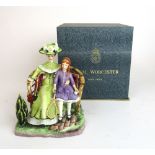 A boxed limited edition Royal Worcester figural group 'Charlotte and Jane', h.