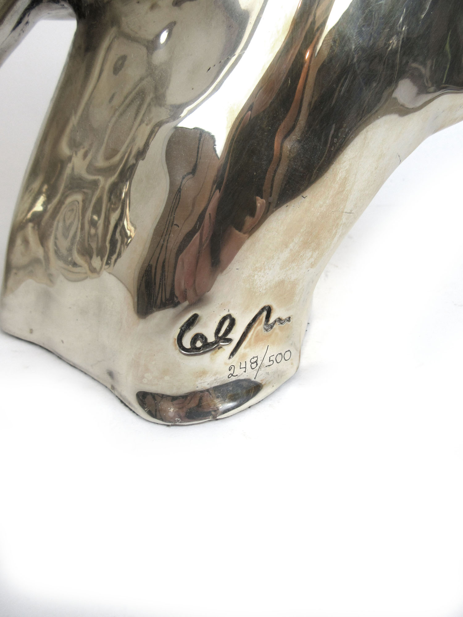 A large silver plated model of a horses head after Ricardo Del Rio signed and numbered to neck - Image 2 of 3