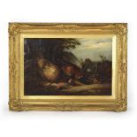 19th Century School, A group of game birds following a shoot, unsigned, oil on canvas,