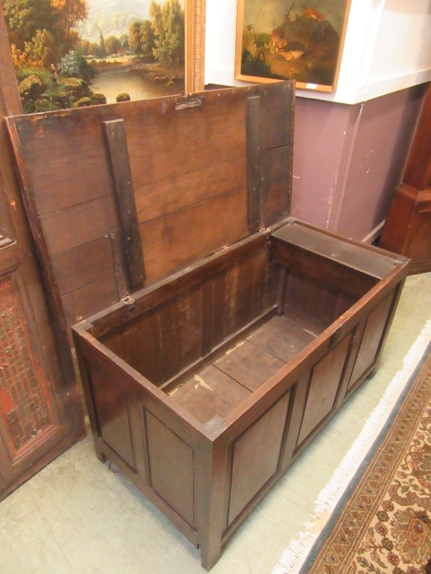 An early 18th century oak coffer, - Image 3 of 10
