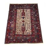 A handwoven Caucasian rug,