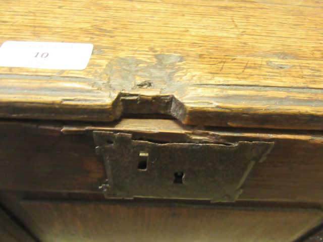 An early 18th century oak coffer, - Image 10 of 10