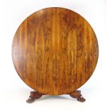 An early 19th century rosewood breakfast table,