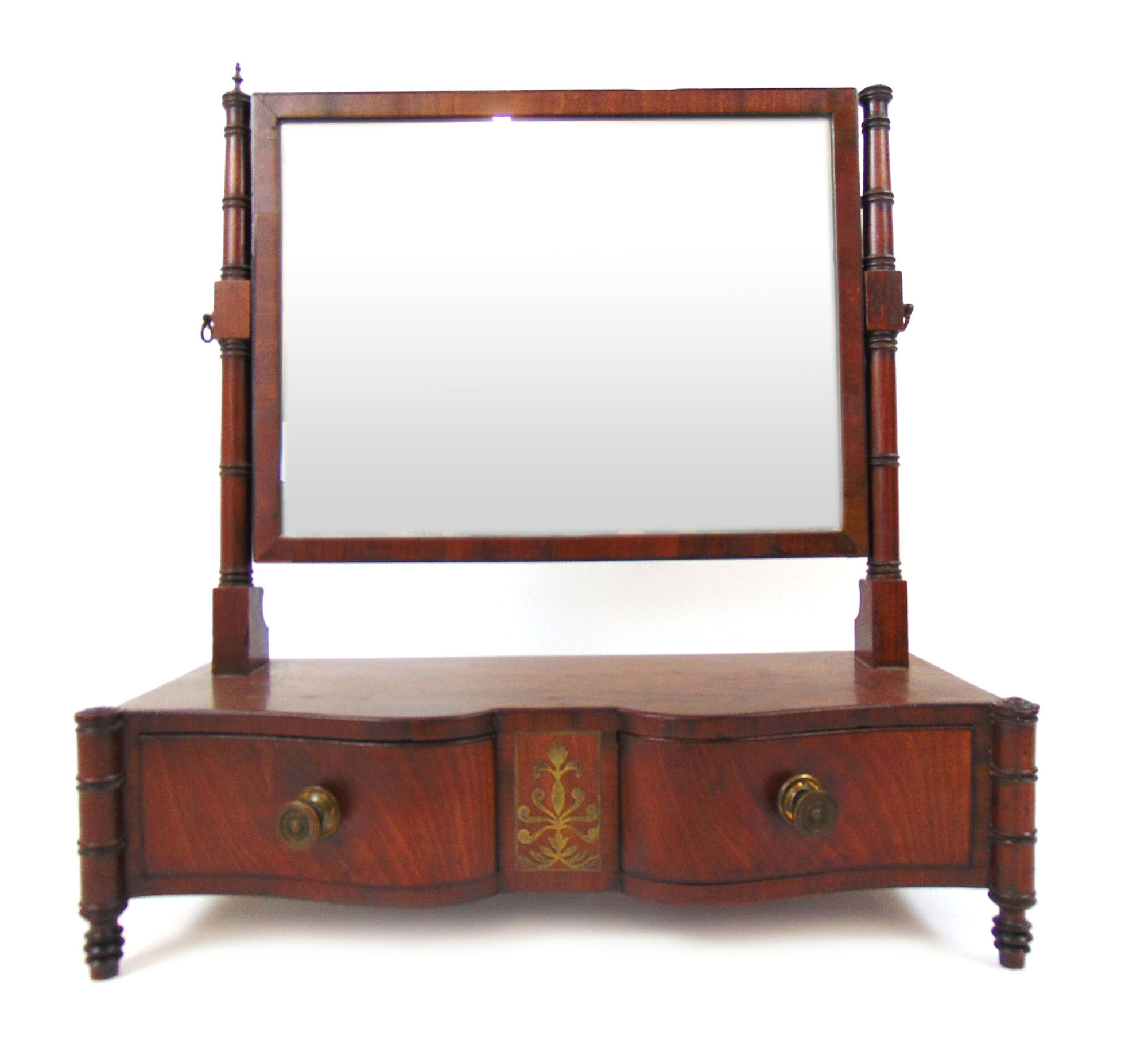 A Regency mahogany toilet mirror,