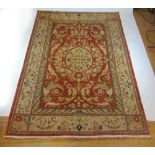 A modern hand knotted rug in the Persian style,