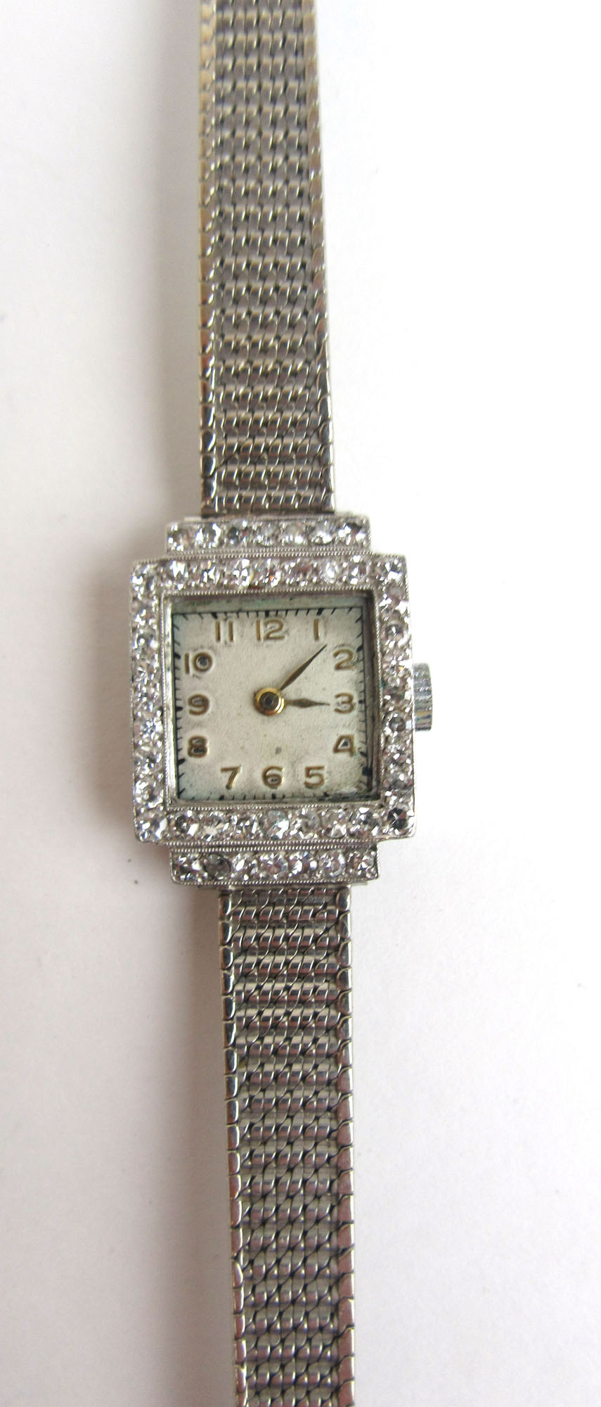 A ladies 9ct white gold and diamond set cocktail watch. - Bild 2 aus 2