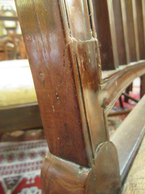 A George III mahogany and ebony strung chest of two short over three long drawers, h. - Image 2 of 2