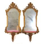 A pair of 19th century giltwood and gesso pier mirrors by C. Nosotti, Oxford St.