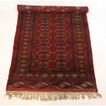 A handwoven Afghan rug,