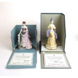 A boxed limited edition Royal Worcester figure 'Madelaine' together with 'Louisa', h.