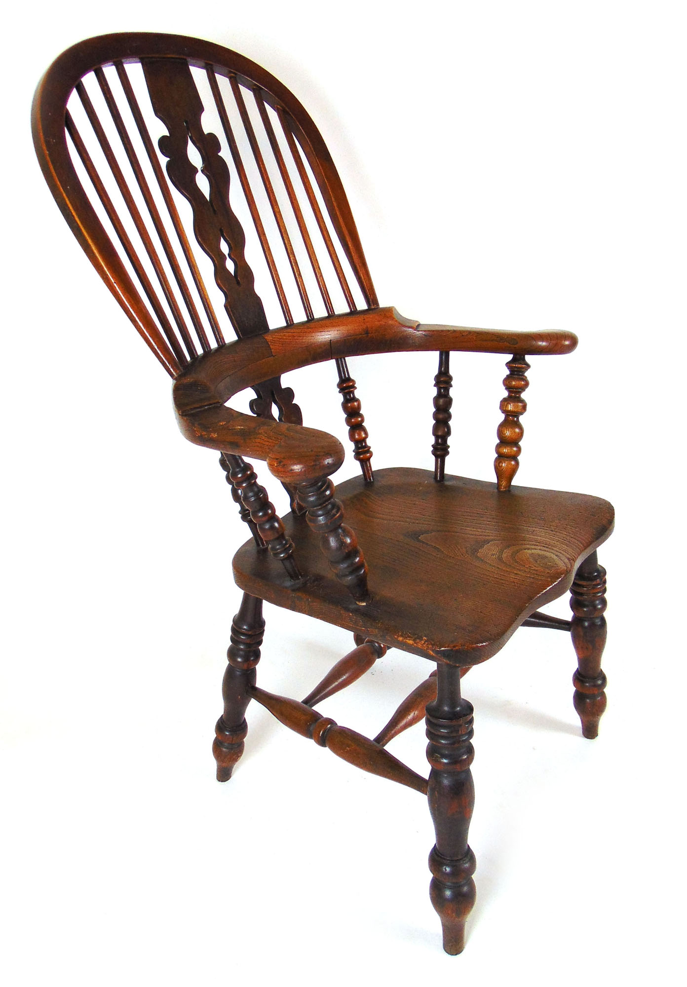 A 19th century elm Windsor chair, - Image 2 of 2