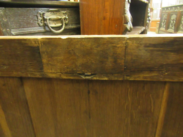 An early 18th century oak coffer, - Image 5 of 10