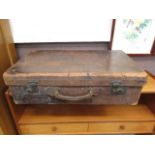 An old leather suitcase