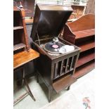 An early 20th century oak cased gramophone by Columbia