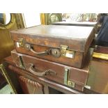 Two vintage suitcases