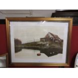 A framed and glazed artist proof print titled 'Reflections' signed Michael Felmingham