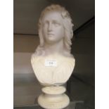 A ceramic bust of Ophelia (A/F)
