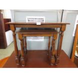 Two reproduction mahogany occasional tables