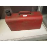 A mid-20th century metal petrol can