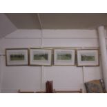 A set of four framed and glazed horse racing prints of the Grand National