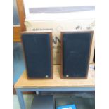 A pair of Castle stereo speakers together with a pair of Tannoy speakers in box CONDITION