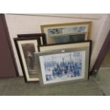 A large selection of assorted framed and glazed prints of various subjects